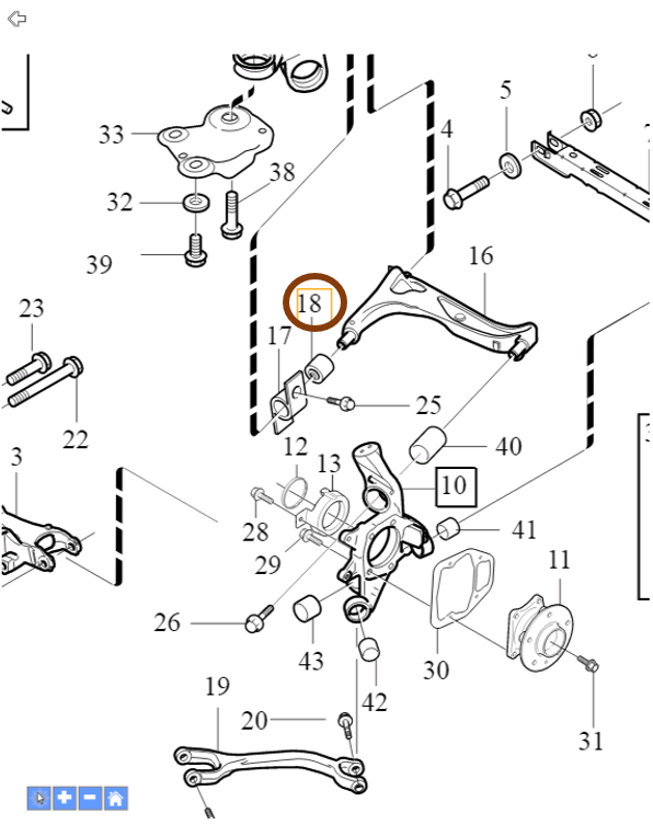 САЙЛЕНТБЛОК ЗАДНЕГО ВЕРХНЕГО РЫЧАГА VOLVO XC90 2003-2014 \\ FEBEST VLAB-009