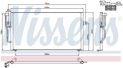 Конденсатор, радиатор кондиционера VOLVO S40 I \\ NISSENS 94305