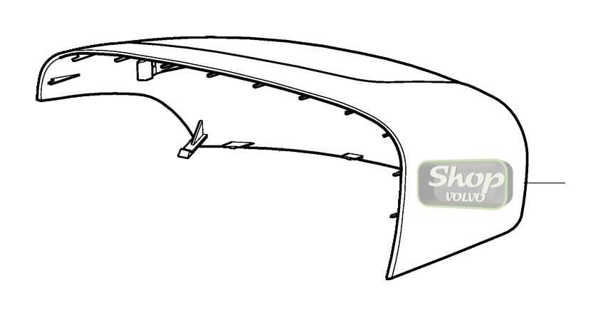 Крышка левая зеркала Вольво ХС60 \\ с 2014 года \\ VOLVO Original 39821914