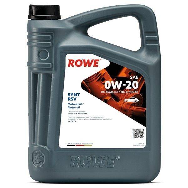 Масло моторное синтетика 0W-20 5л. HIGHTEC SYNT RSV SAE \\ ROWE 20260005099
