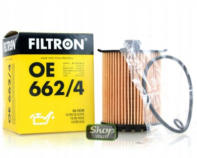 Фильтр масляный Вольво S60 III, S90 II, V90CC, XC60 II, XC90 II \\ B4202Tx, D4204Tx \\ FILTRON OE 662/4