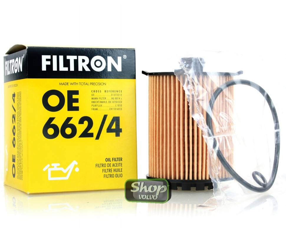 Фильтр масляный Вольво S60 III, S90 II, V90CC, XC60 II, XC90 II \\ B4202Tx, D4204Tx \\ FILTRON OE 662/4 OE662/4