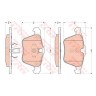 Тормозные колодки передние VOLVO S60 II, S80 II, V70 III, XC70 II, V60, 16,5" \\ 316 мм \\ TRW GDB1684